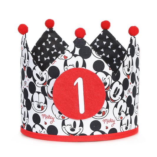 PACK CORONA + CAMISETA + TOPPER CUMPLEAÑOS ·MICKEY· - Happy Moments Baby