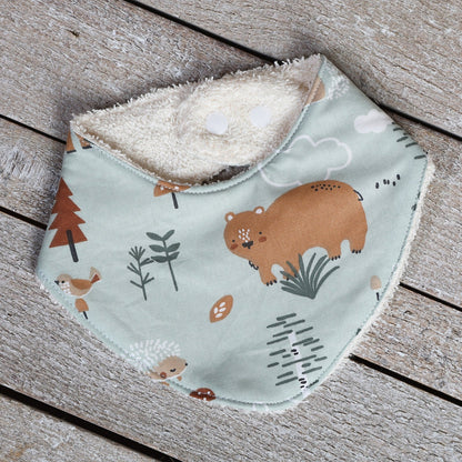 PACK NEWBORN: BANDANA MORDEDOR Y MANTA ·BOSQUE· - Happy Moments Baby