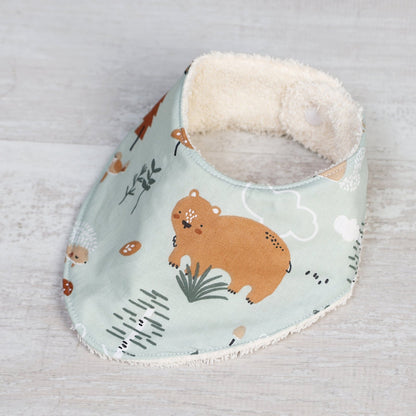 PACK NEWBORN: BANDANA MORDEDOR Y MANTA ·BOSQUE· - Happy Moments Baby