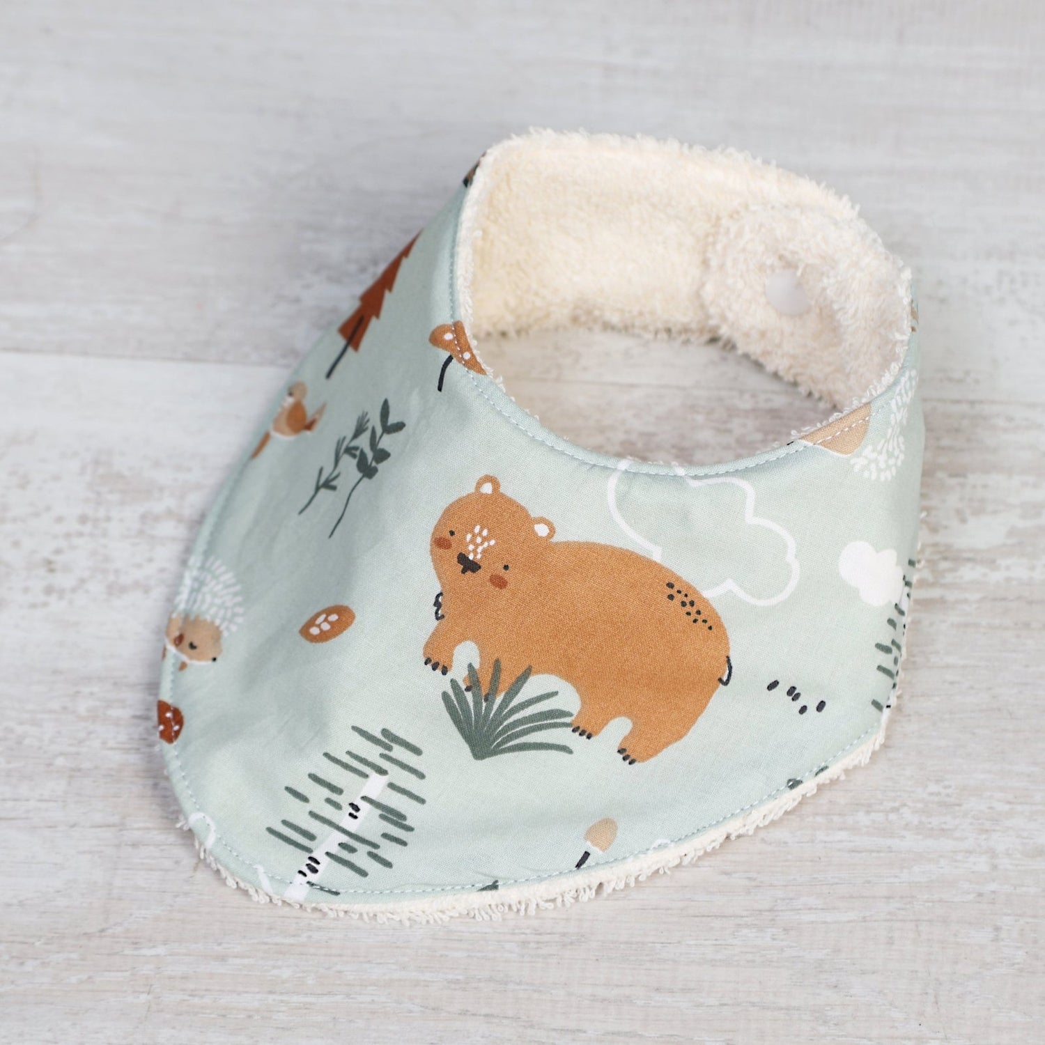 PACK NEWBORN: BANDANA MORDEDOR Y MANTA ·BOSQUE· - Happy Moments Baby