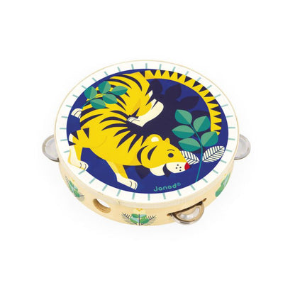 PANDERETA DE MADERA JANOD ·GIOIA TIGRE· - Happy Moments Baby
