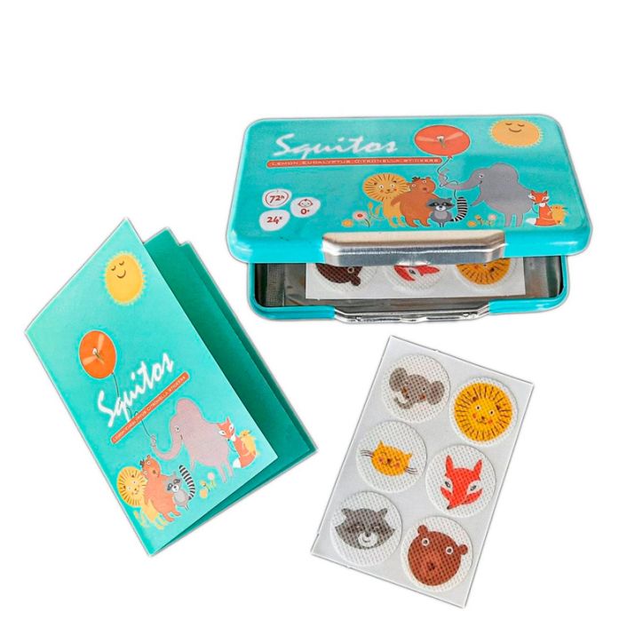 PARCHES REPELENTES ANTIMOSQUITOS 100% NATURALES ·SQUITOS 24 LATA· - Happy Moments Baby