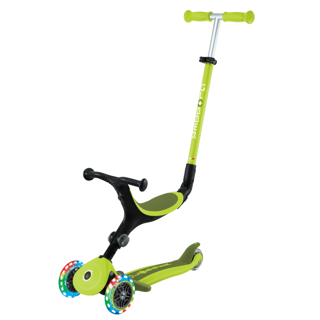 PATINETE EVOLUTIVO GLOBBER ·GO UP ACTIVE CON LUCES VERDE LIMA· - Happy Moments Baby