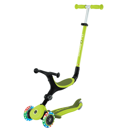 PATINETE EVOLUTIVO GLOBBER ·GO UP ACTIVE CON LUCES VERDE LIMA· - Happy Moments Baby