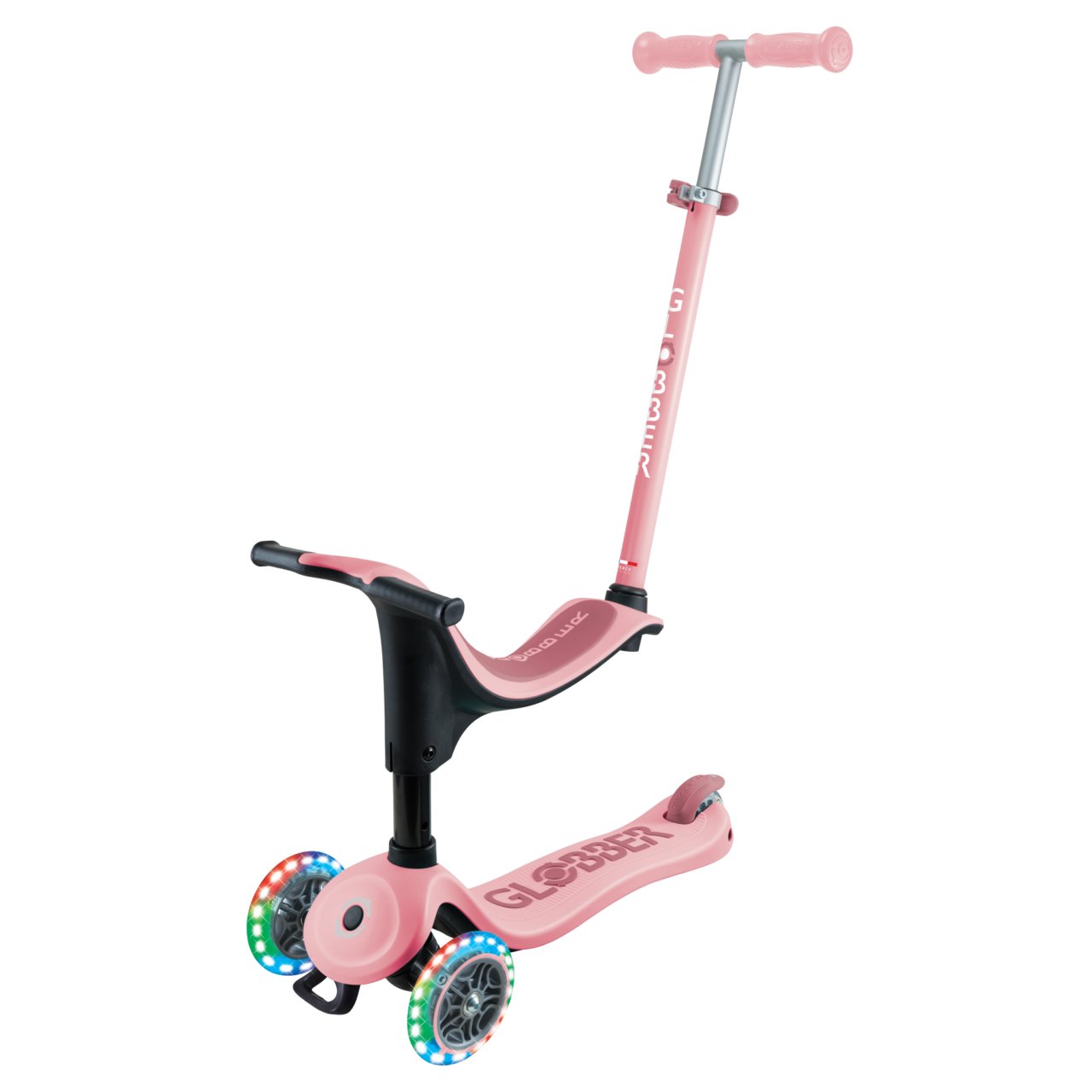 PATINETE EVOLUTIVO GLOBBER ·GO UP SPORTY CON LUCES ROSA· - Happy Moments Baby