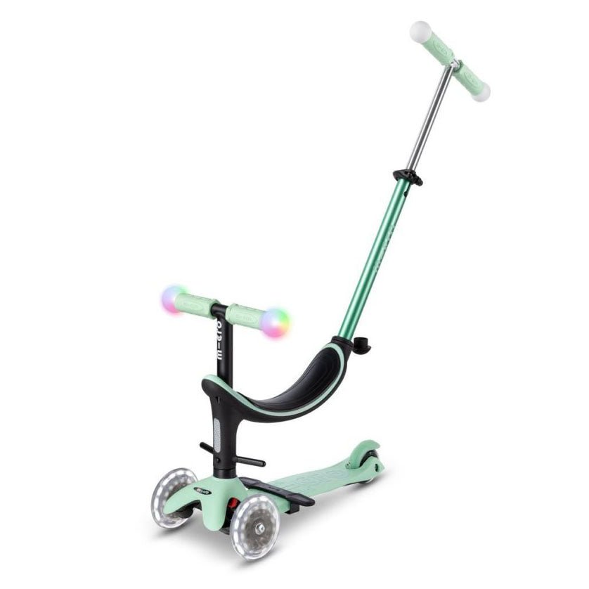 PATINETE EVOLUTIVO MICRO 3 EN 1 CON LUCES ·DELUXE MAGIC MENTA· - Happy Moments Baby