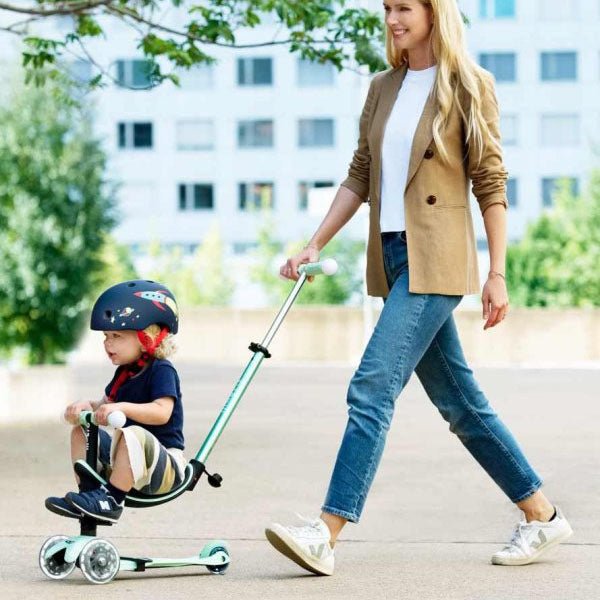 PATINETE EVOLUTIVO MICRO 3 EN 1 CON LUCES ·DELUXE MAGIC MENTA· - Happy Moments Baby