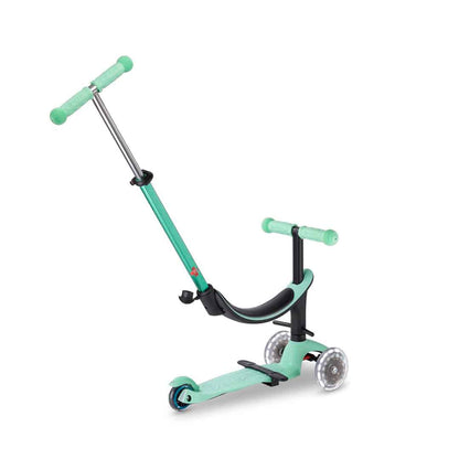 PATINETE EVOLUTIVO MICRO 4 EN 1 CON LUCES ·DELUXE LED MENTA· - Happy Moments Baby