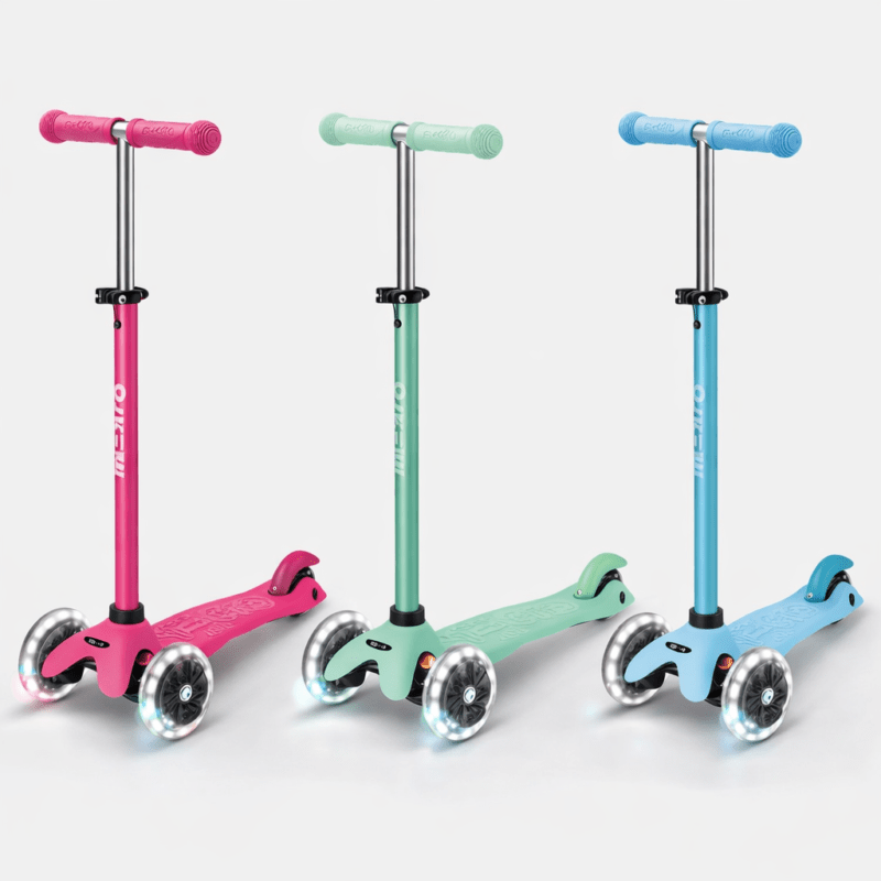 PATINETE EVOLUTIVO MICRO 4 EN 1 CON LUCES ·DELUXE LED MENTA· - Happy Moments Baby