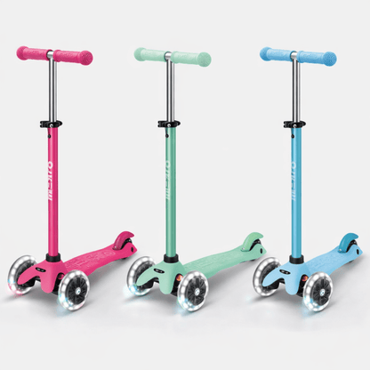 PATINETE EVOLUTIVO MICRO 4 EN 1 CON LUCES ·DELUXE LED MENTA· - Happy Moments Baby