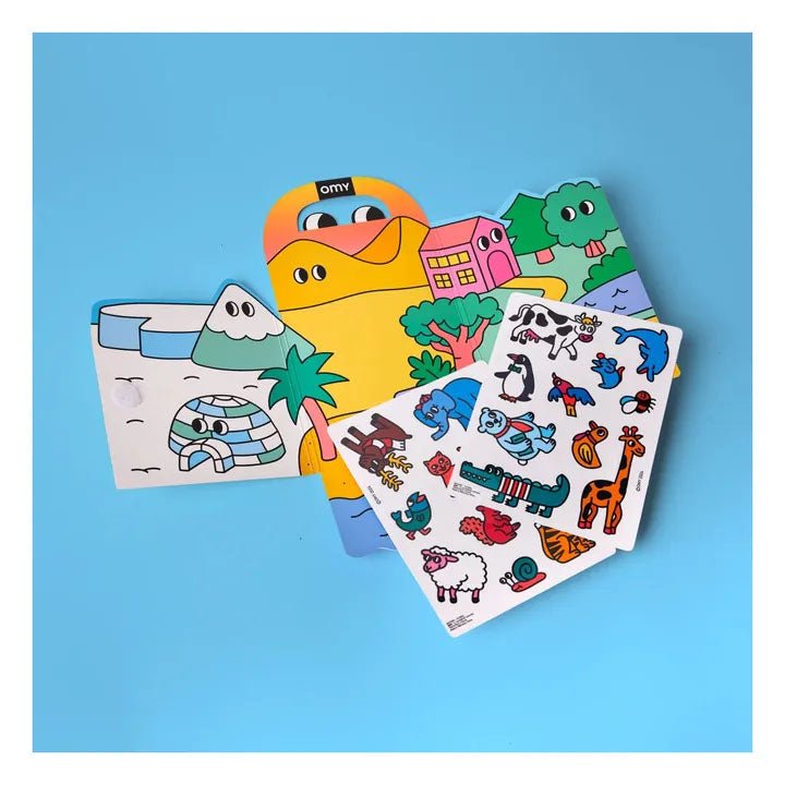 PEGATINAS REUTILIZABLES OMY ·MONTESSORI ANIMALS· - Happy Moments Baby