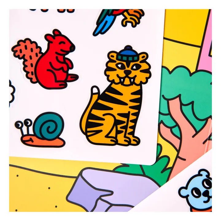 PEGATINAS REUTILIZABLES OMY ·MONTESSORI ANIMALS· - Happy Moments Baby