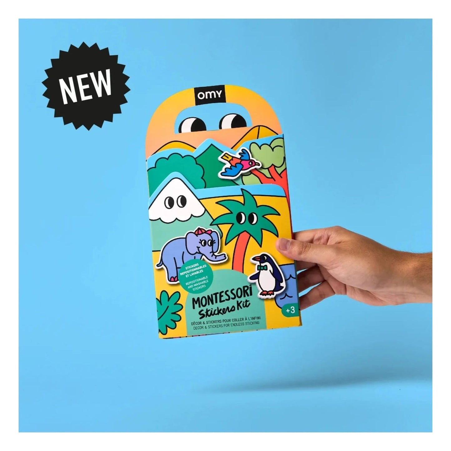 PEGATINAS REUTILIZABLES OMY ·MONTESSORI ANIMALS· - Happy Moments Baby