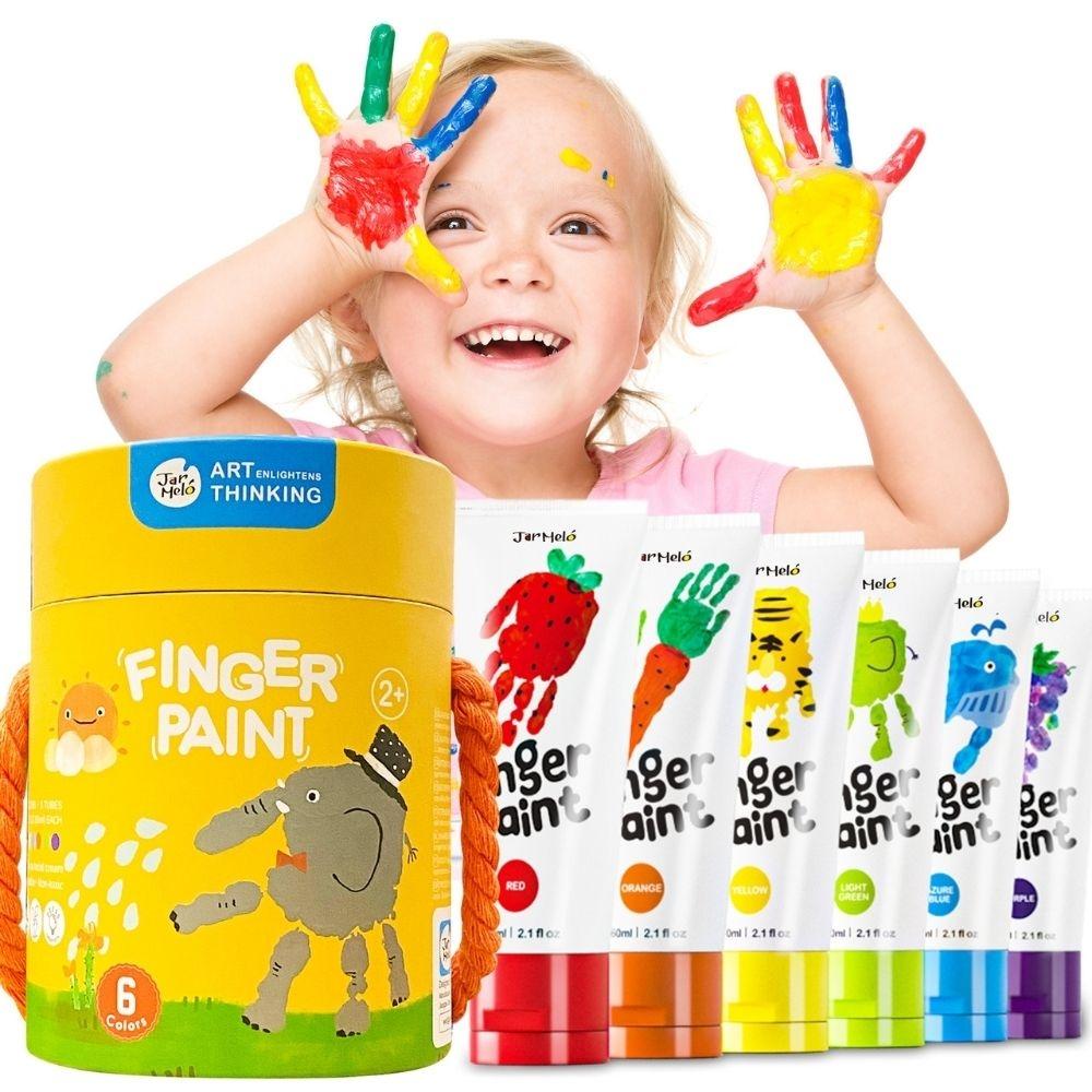 PINTURA DE DEDOS JARMELO ·CUBO 6 COLORES· - Happy Moments Baby