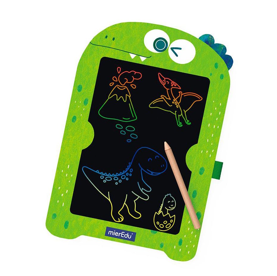 PIZARRA DE DIBUJO Y ESCRITURA LCD ·DINOSAURIO· - Happy Moments Baby