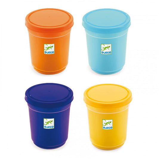 PLASTILINA DJECO PASTA PARA MOLDEAR ·4 BOTES NATURALEZA· - Happy Moments Baby