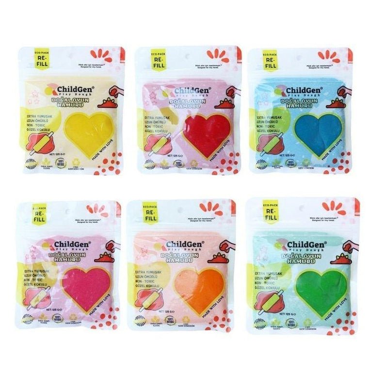 PLASTILINA NATURAL CHILDGEN ·ECOPACK 6 BOLSITAS· - Happy Moments Baby