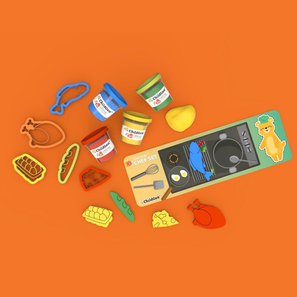 PLASTILINA NATURAL CHILDGEN ·PAW PALS CHEF SET· - Happy Moments Baby