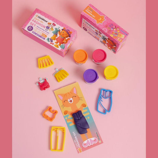 PLASTILINA NATURAL CHILDGEN ·PAW PALS FASHION SET· - Happy Moments Baby