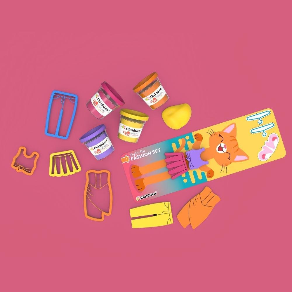 PLASTILINA NATURAL CHILDGEN ·PAW PALS FASHION SET· - Happy Moments Baby