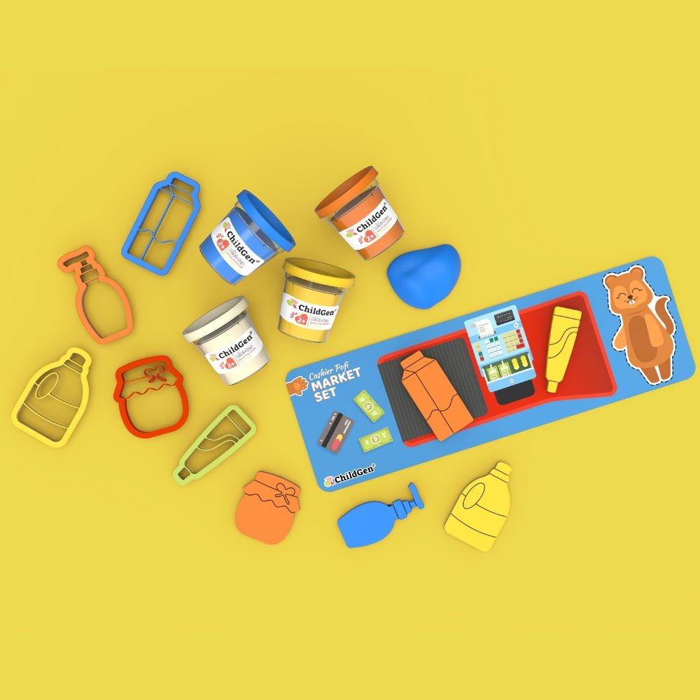 PLASTILINA NATURAL CHILDGEN ·PAW PALS MARKET SET· - Happy Moments Baby