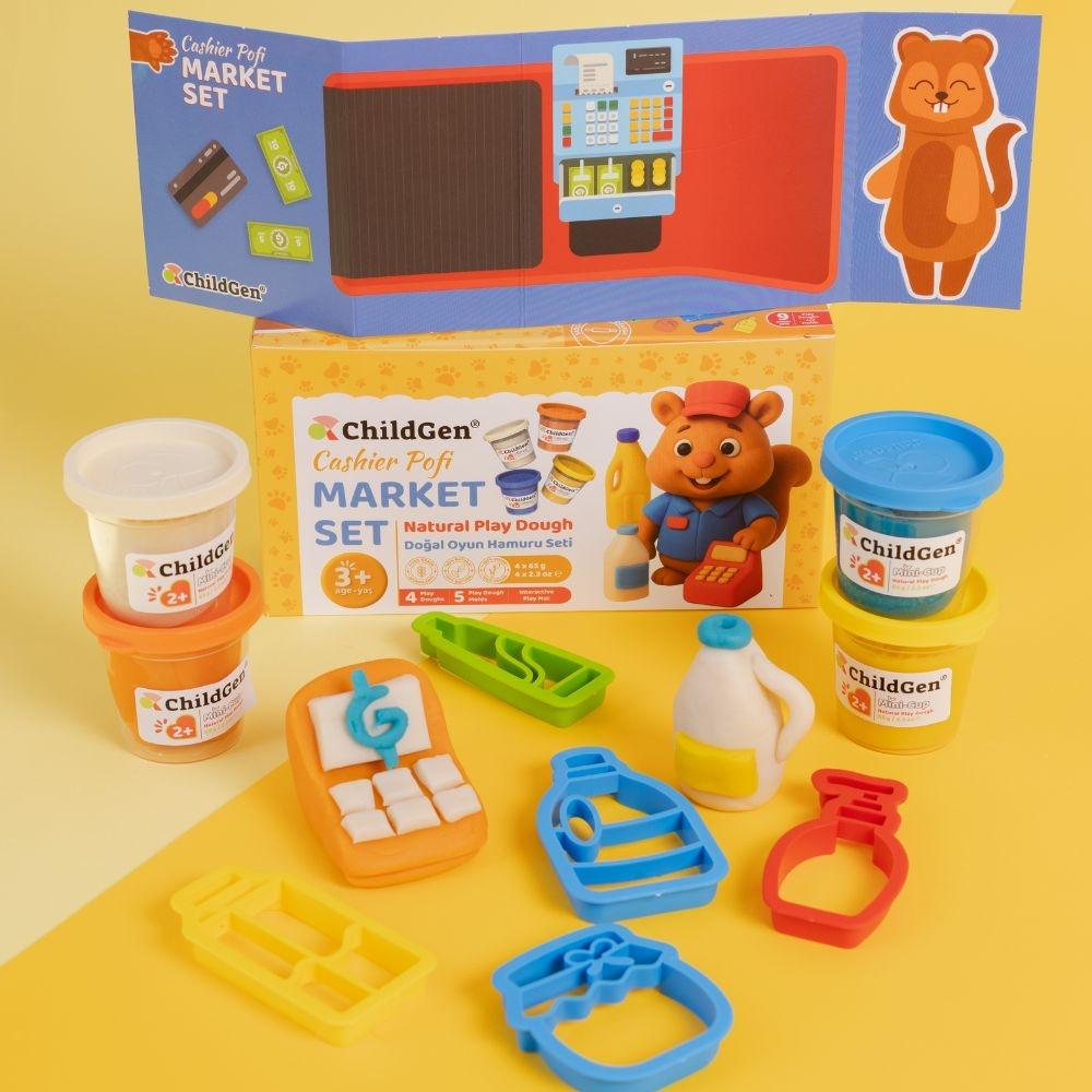PLASTILINA NATURAL CHILDGEN ·PAW PALS MARKET SET· - Happy Moments Baby