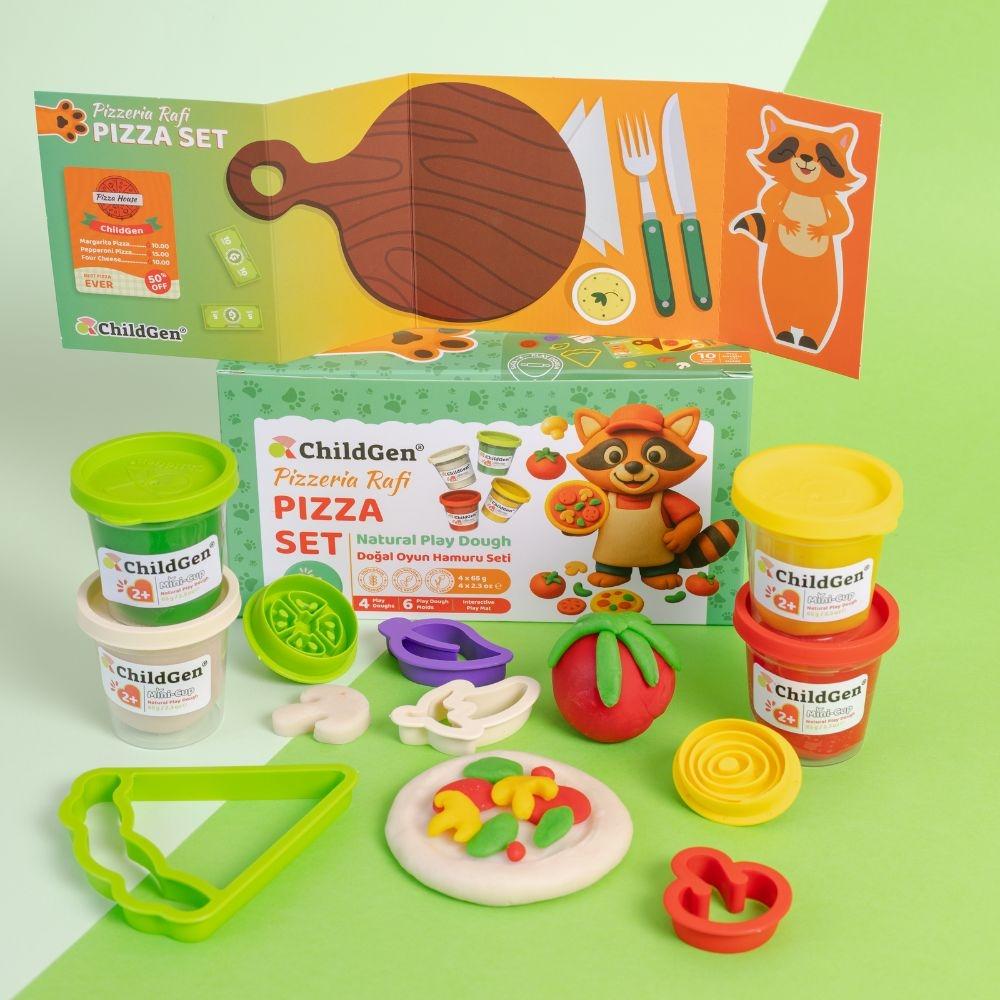 PLASTILINA NATURAL CHILDGEN ·PAW PALS PIZZA SET· - Happy Moments Baby