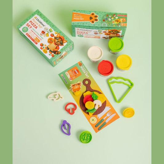 PLASTILINA NATURAL CHILDGEN ·PAW PALS PIZZA SET· - Happy Moments Baby