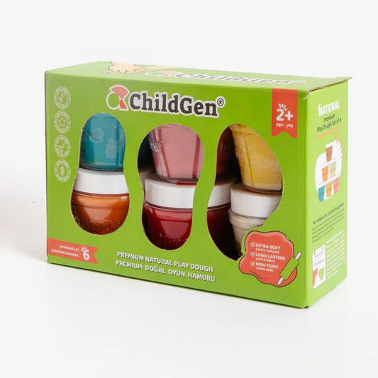 PLASTILINA NATURAL CHILDGEN ·SET DE 6 BOTES 125g PASTEL· - Happy Moments Baby