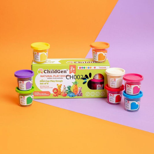 PLASTILINA NATURAL CHILDGEN ·SET DE 8 BOTES 65g· - Happy Moments Baby