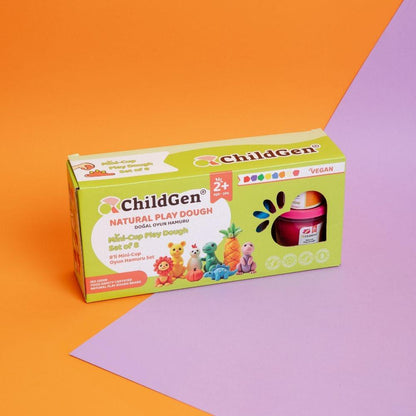 PLASTILINA NATURAL CHILDGEN ·SET DE 8 BOTES 65g· - Happy Moments Baby
