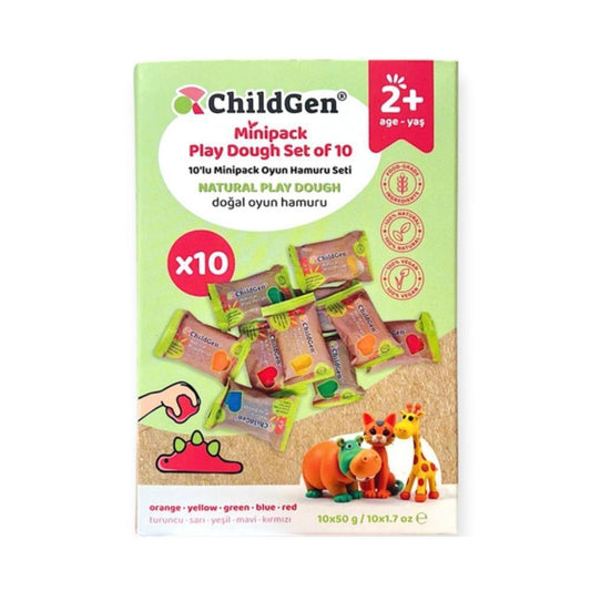 PLASTILINA NATURAL CHILDGEN ·SET MINIPACK 10 BOLSITAS 50G· - Happy Moments Baby