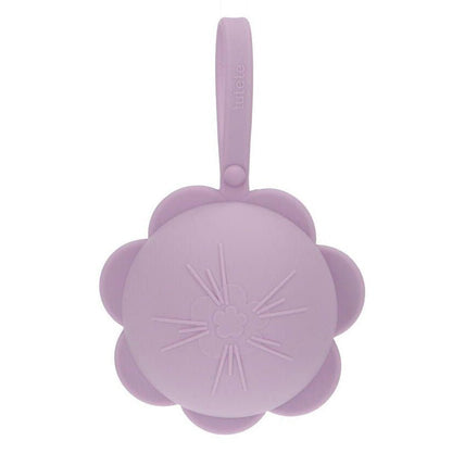 PORTACHUPETES SILICONA TUTETE ·FLOR LILA· - Happy Moments Baby