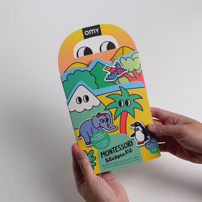 PEGATINAS REUTILIZABLES OMY ·MONTESSORI ANIMALS·