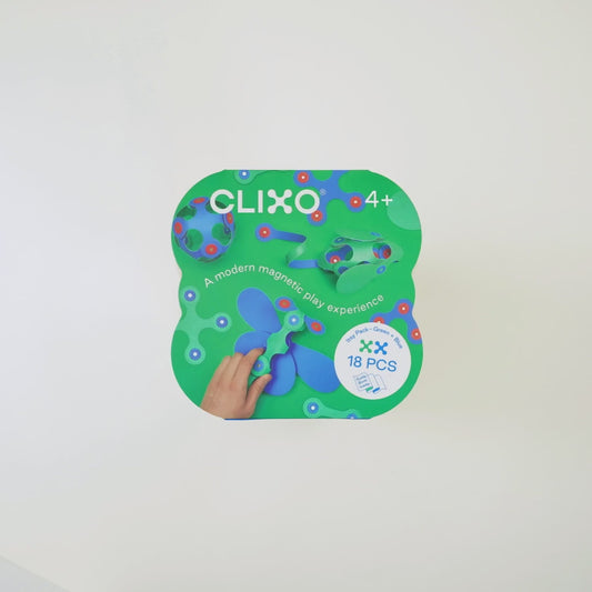 JUEGO DE CONSTRUCCIÓN MAGNÉTICO ·CLIXO ITSY PACK - VERDE/AZUL·