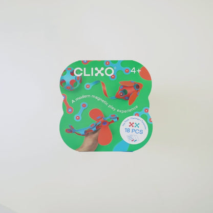 JUEGO DE CONSTRUCCIÓN MAGNÉTICO ·CLIXO ITSY PACK - FLAMINGO/TURQUESA·