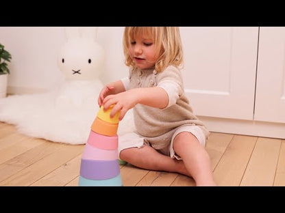 JUGUETE SENSORIAL OPPI ·TORRE DE SILICONA APILABLE STAK·