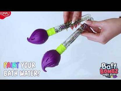 JUGUETE DE BAÑO ZIMPLIKIDS ·PINCEL MÁGICO Y 4 BOMBAS DE BAÑO·