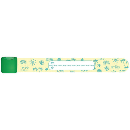 PULSERA IDENTIFICATIVA INFANTIL INFOBAND BTBOX ·NEON PALMS· - Happy Moments Baby