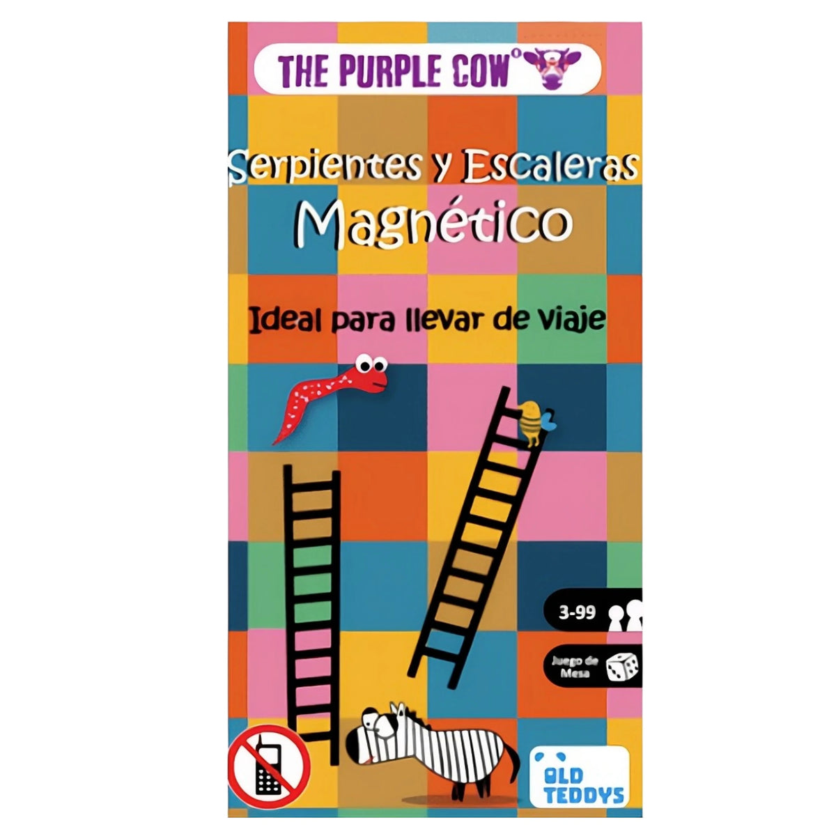 Serpientes y escaleras magnético The Purple Cow, portada de la lata
