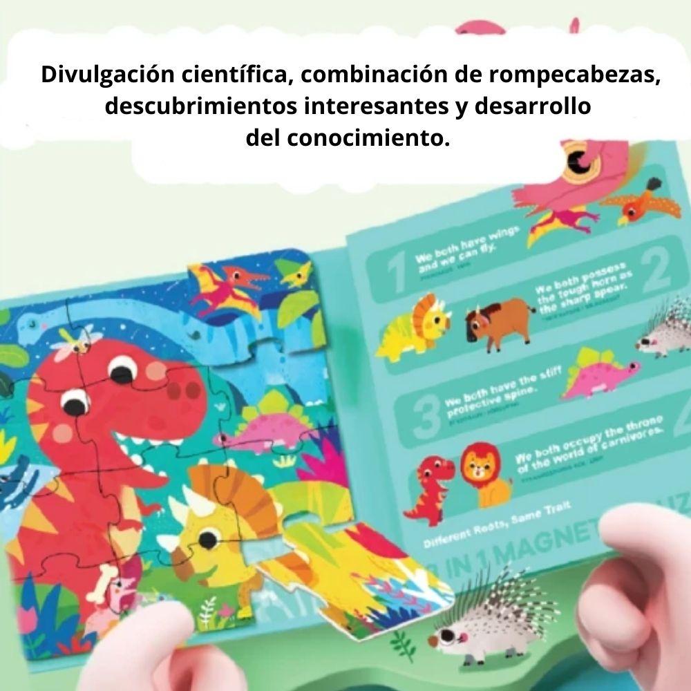 PUZLE MAGNÉTICO JARMELO 3 EN 1 ·DINOS· - Happy Moments Baby