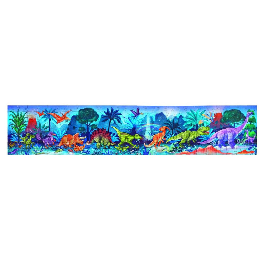 PUZZLE 1,5M 200 PIEZAS FLUORESCENTE HAPE ·DINOSAURIOS· - Happy Moments Baby