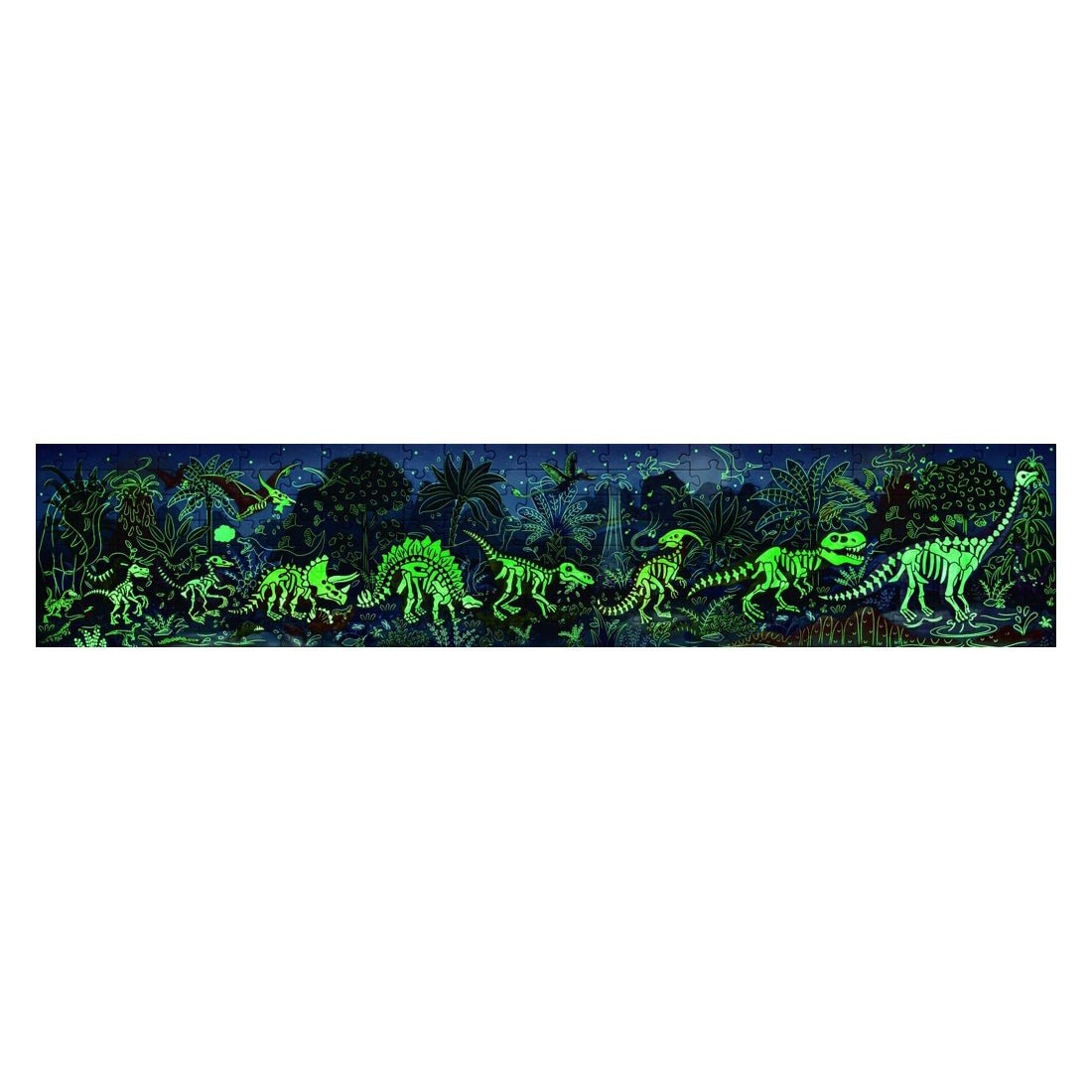 PUZZLE 1,5M 200 PIEZAS FLUORESCENTE HAPE ·DINOSAURIOS· - Happy Moments Baby