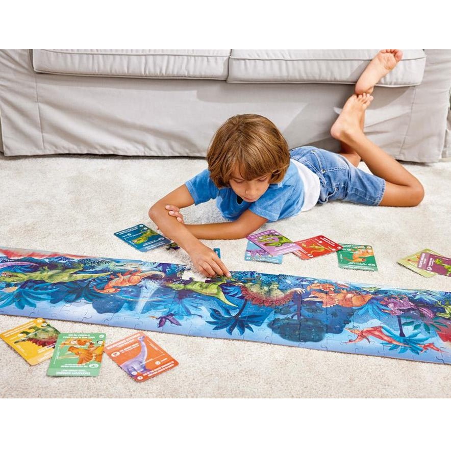 PUZZLE 1,5M 200 PIEZAS FLUORESCENTE HAPE ·DINOSAURIOS· - Happy Moments Baby