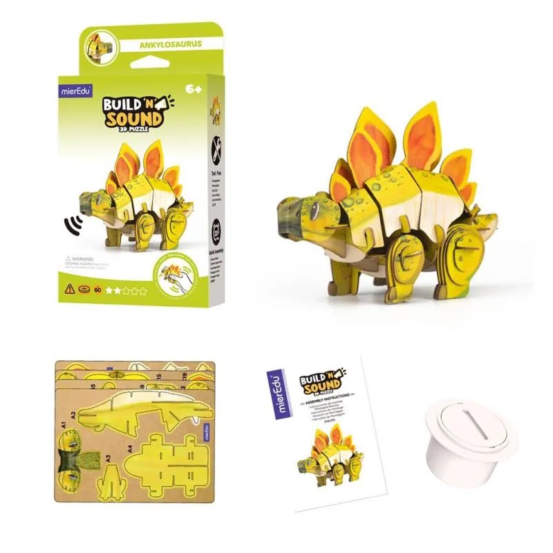 PUZZLE 3D CON SONIDO BUILD 'N' SOUND ·STEGOSAURUS· - Happy Moments Baby