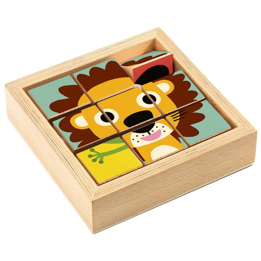 PUZZLE DE MADERA GIRATORIO DJECO ·TOURNANIMO· - Happy Moments Baby