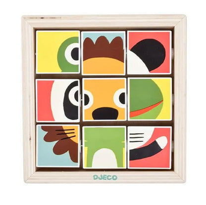 PUZZLE DE MADERA GIRATORIO DJECO ·TOURNANIMO· - Happy Moments Baby