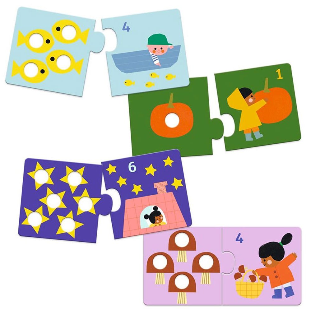PUZZLE DJECO ·DÚO PRIMERAS CIFRAS· - Happy Moments Baby