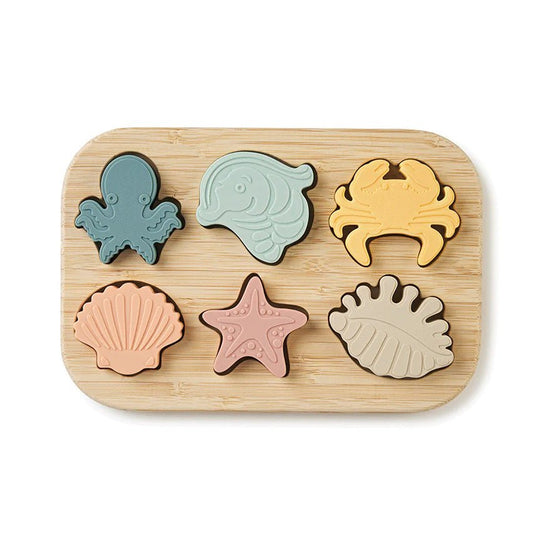 PUZZLE ENCAJABLE SILICONA SARO ·SEA LIFE· - Happy Moments Baby
