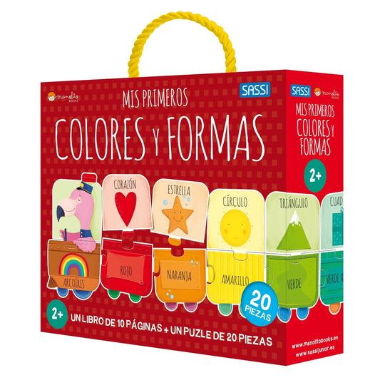 PUZZLE GIGANTE + LIBRO ·MIS PRIMEROS COLORES Y FORMAS· - Happy Moments Baby